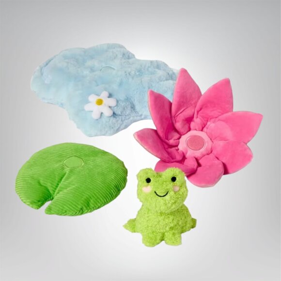 Gigglescape 11 Inch Stackable Lily Frog Plush Flower Stuffed Animal Kawaii Toy - Picture 2 of 2